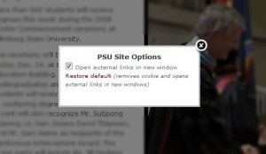 Modal option box