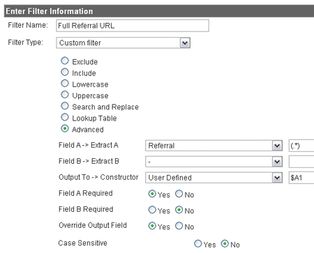 filter full referral url 7 Google Analytics Filters To Help Understand Your Visitors